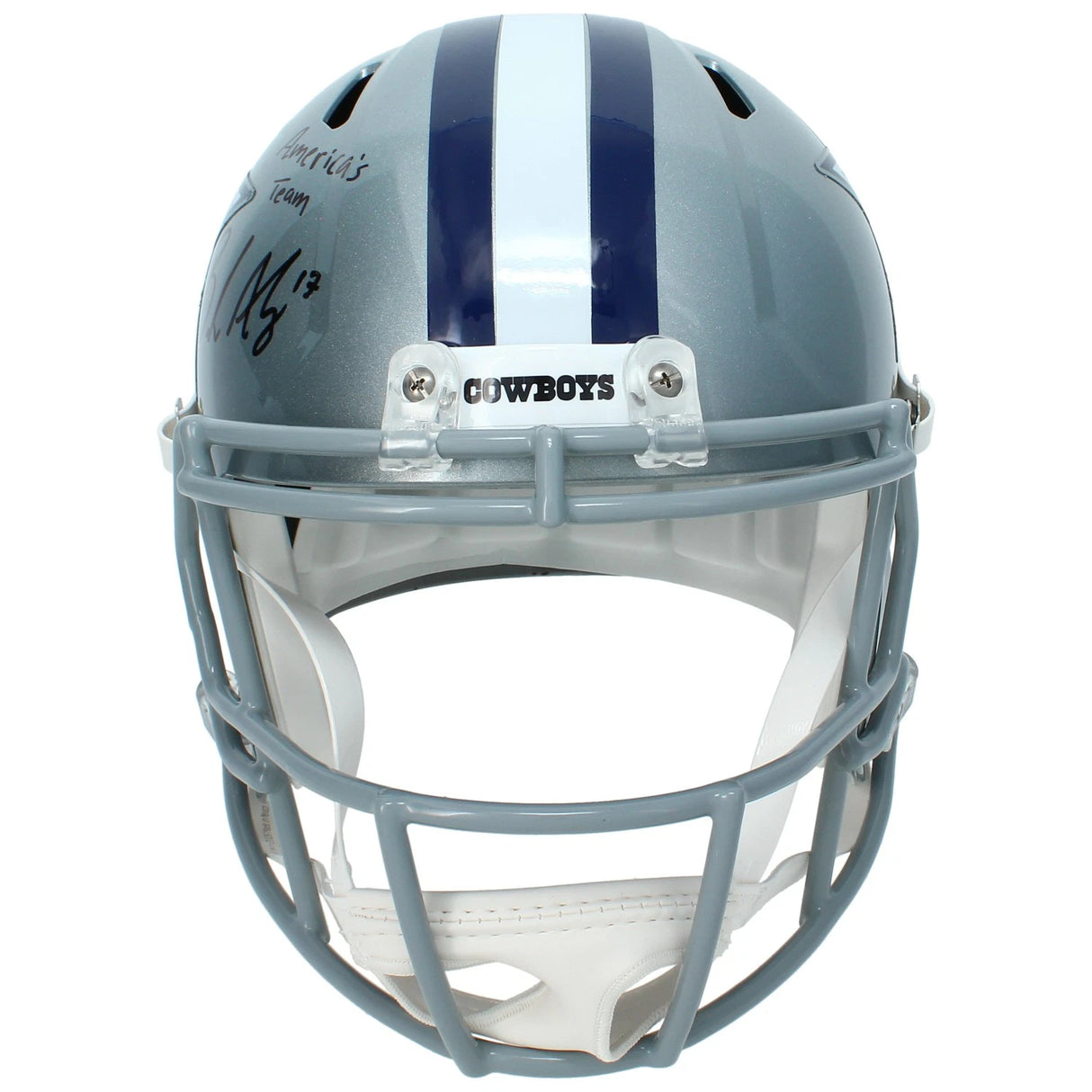 Brandon Aubrey Autographed/Inscribed "AMERICA'S TEAM" Dallas Cowboys Speed Full Size Helmet Beckett Witnessed