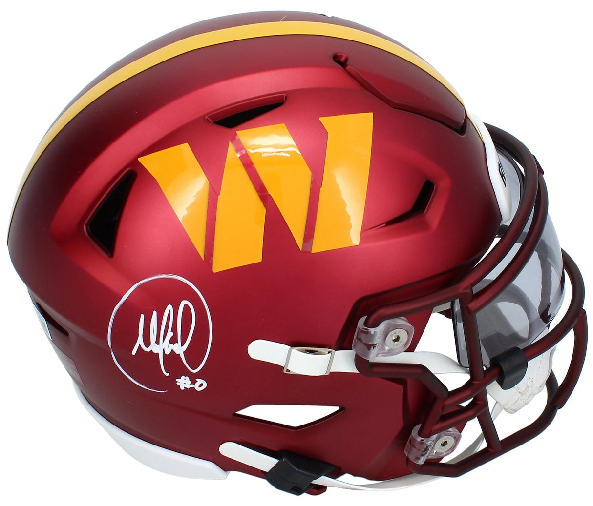 Mike Sainristill Autographed Washington Commanders Speedflex Midi Helmet Beckett Witnessed