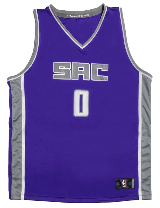 Malik Monk Autographed Sacremento Kings Purple Fanatics NBA Jersey JSA Witnessed
