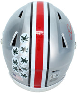 Chris Olave Autographed Ohio State Buckeyes Speedflex Midi Helmet Beckett Witnessed