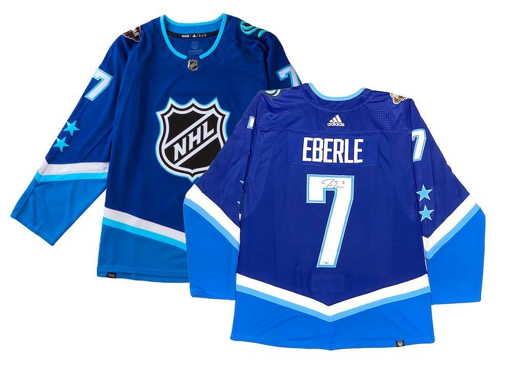 JORDAN EBERLE Autographed Blue 2022 NHL All Star Game Adidas Authentic Jersey FANATICS