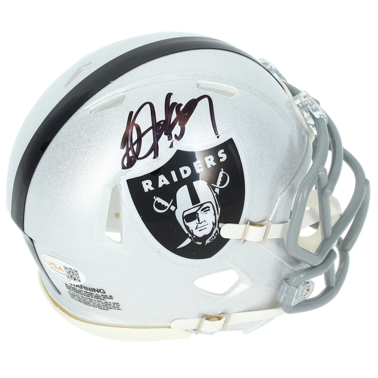 Bo Jackson Autographed Raiders Mini Helmet JSA Witnessed