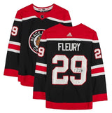 MARC-ANDRE FLEURY Autographed Chicago Blackhawks Reverse Retro Adidas Authentic Jersey FANATICS LE 29