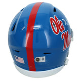 De'Zuan Stribling Autographed Ole Miss Rebels Powder Blue Speedflex Midi Helmet Beckett Witnessed