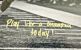 Kyren Williams Autographed/Inscribed "PLAY LIKE A CHAMPION TODAY" Notre Dame Fighting Irish "Diving TD" 11" x 14" Spotlight Photograph LE 14/23 GDL & Beckett Witnessed