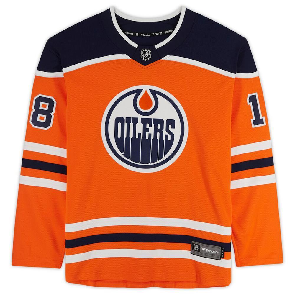 ZACH HYMAN Autographed Edmonton Oilers Orange Fanatics Breakaway Jersey FANATICS