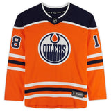 ZACH HYMAN Autographed Edmonton Oilers Orange Fanatics Breakaway Jersey FANATICS