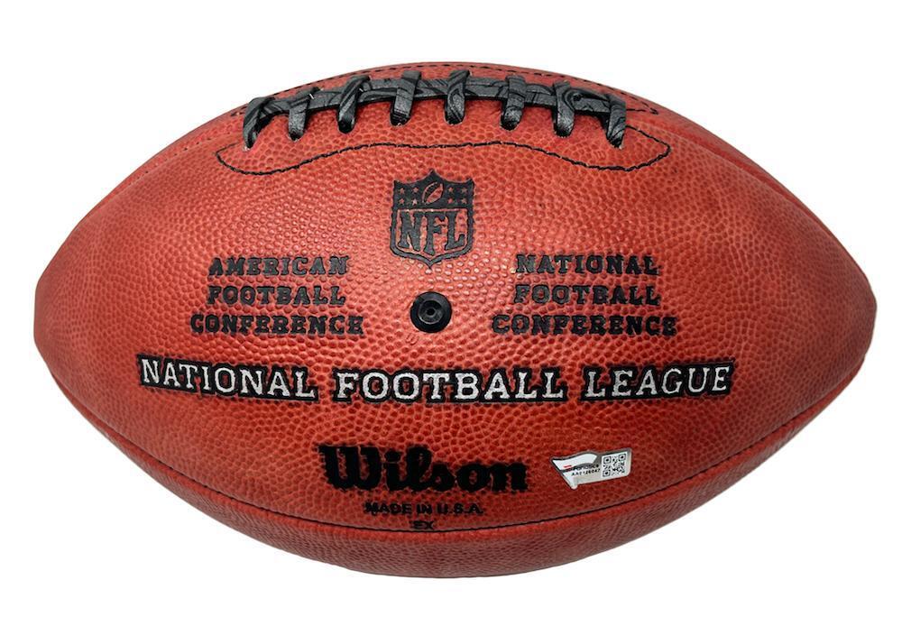 TOM BRADY Autographed/Inscribed "Let's Go" Tampa Bay Buccaneers Metallic Logo Football LE 12 FANATICS
