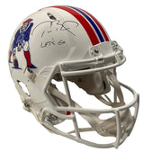 TOM BRADY Autographed/Inscribed "LET'S GO" New England Patriots Throwback Speed Authentic Helmet FANATICS LE 1/12