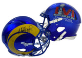 MATTHEW STAFFORD Autographed Los Angeles Rams Super Bowl LVI Champs Logo Speed Authentic Helmet FANATICS