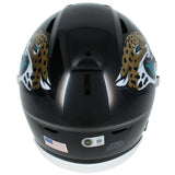 Travis Hunter Autographed Jacksonville Jaguars Speedflex Midi Helmet Beckett Witnessed