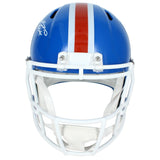Bo Nix Autographed Denver Broncos 1975-96 Throwback Speed Full Size Helmet Beckett Witnessed