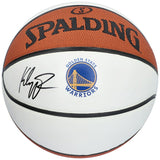 KLAY THOMPSON Autographed Golden State Warriors White Panel Basketball FANATICS