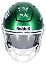 Breece Hall Autographed New York Jets Speedflex Midi Helmet Beckett Witnessed