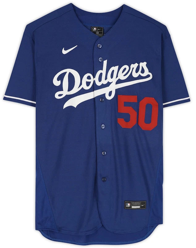 Mookie Betts Autographed Los Angeles Dodgers Nike Blue Authentic Jersey Fanatics