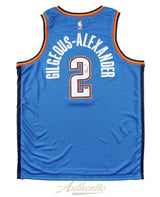 Shai Gilgeous-Alexander Autographed Oklahoma City Thunder Blue Nike Swingman Jersey Panini
