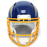 Omarion Hampton Autographed Los Angeles Chargers 1974-87 Throwback Speed Full Size Helmet Beckett Witnessed