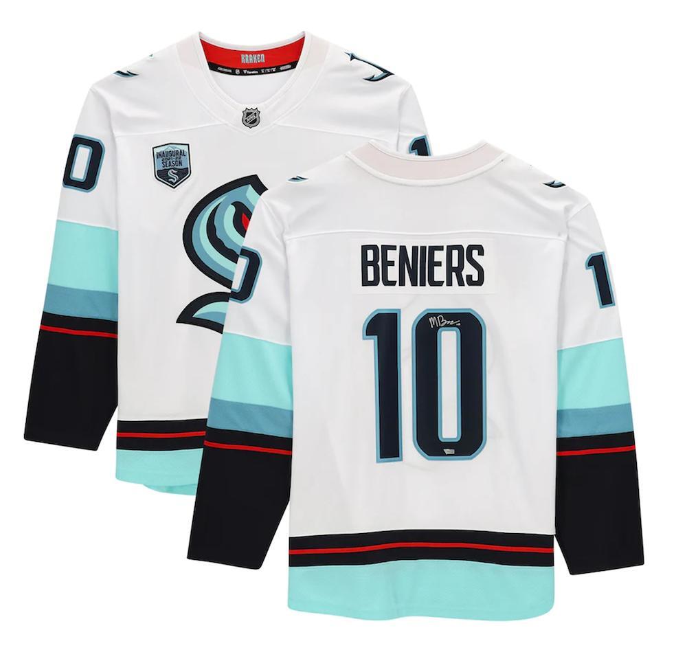 MATT BENIERS Autographed Seattle Kraken White Fanatics Breakaway Jersey FANATICS
