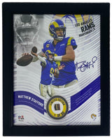 MATTHEW STAFFORD Framed Los Angeles Rams 15" x 17" Game Used Football Collage LE 9/50
