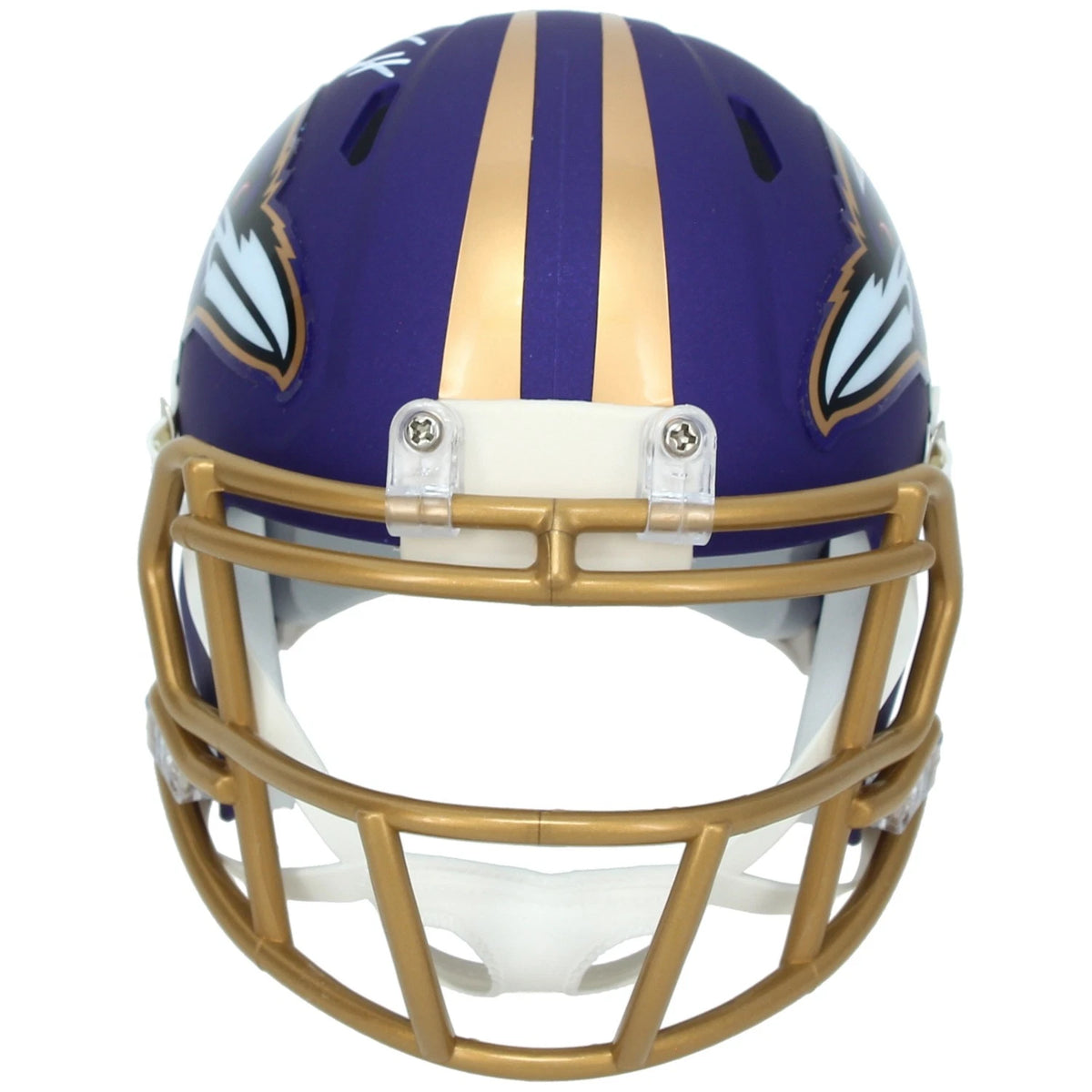Trey Hendrickson Autographed Baltimore Ravens Purple 2026 Alternate Speed Mini Helmet JSA Witnessed