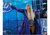 Charlotte Flair Autographed (In Silver) WWE Entrance with Title 16" x 20" Photograph Fanatics