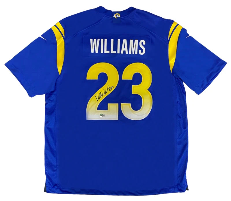 Kyren Williams Autographed Los Angeles Rams Blue Nike Game Jersey Beckett Witnessed