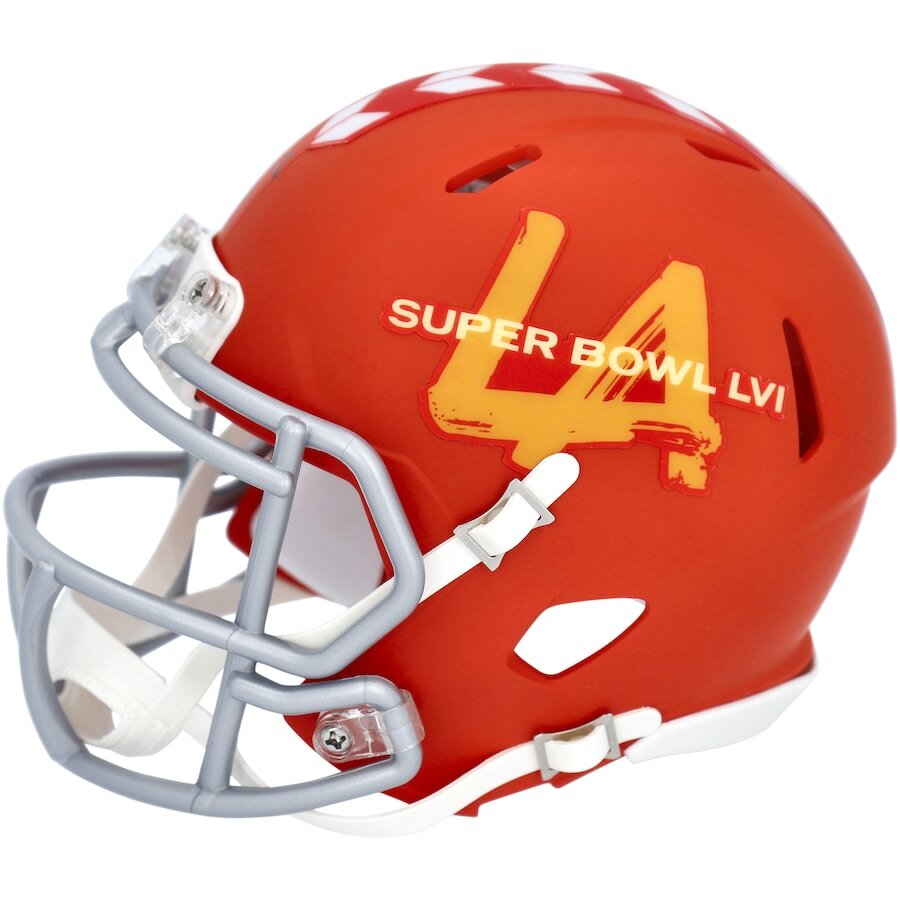 JA'MARR CHASE Autographed SB LVI Logo Speed Mini Helmet FANATICS