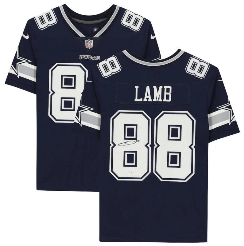 Ceedee Lamb Autographed Dallas Cowboys Navy Nike Vapor F.U.S.E Limited Jersey Fanatics