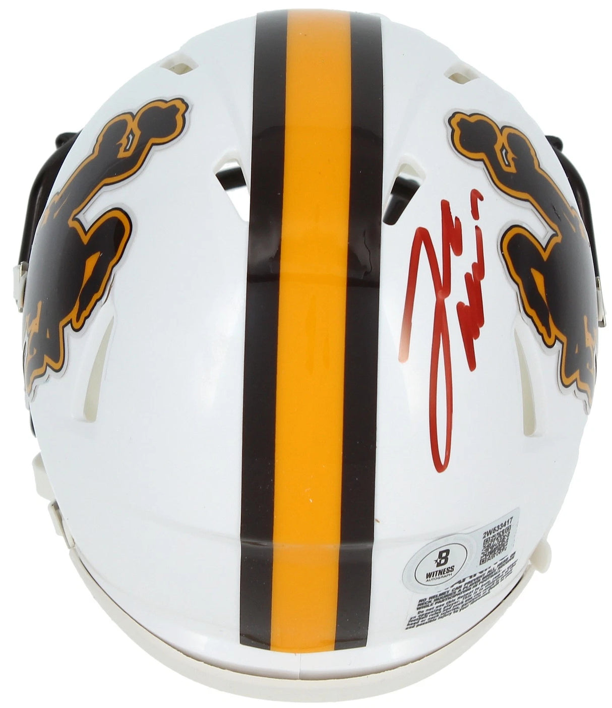 Josh Allen Autographed Wyoming Cowboys Speed Mini Helmet Beckett Witnessed