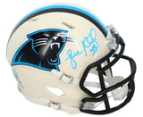 Luke Kuechly Autographed Carolina Panthers RETRO Speed Mini Helmet Beckett Witnessed
