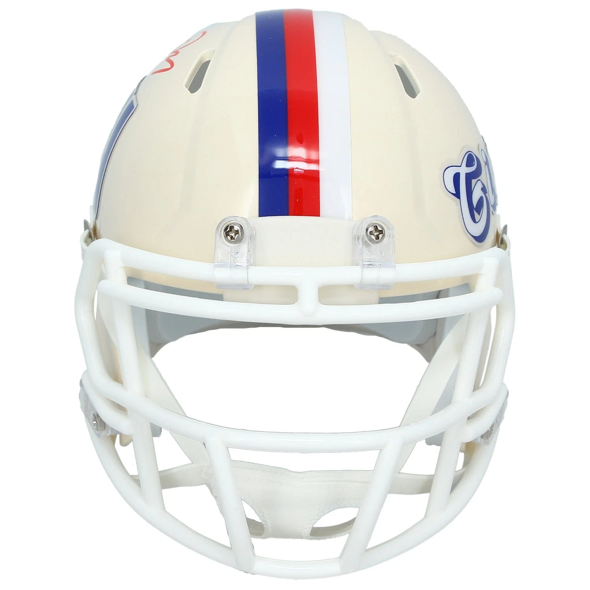 Abdul Carter Autographed New York Giants RETRO Speed Mini Helmet Beckett Witnessed