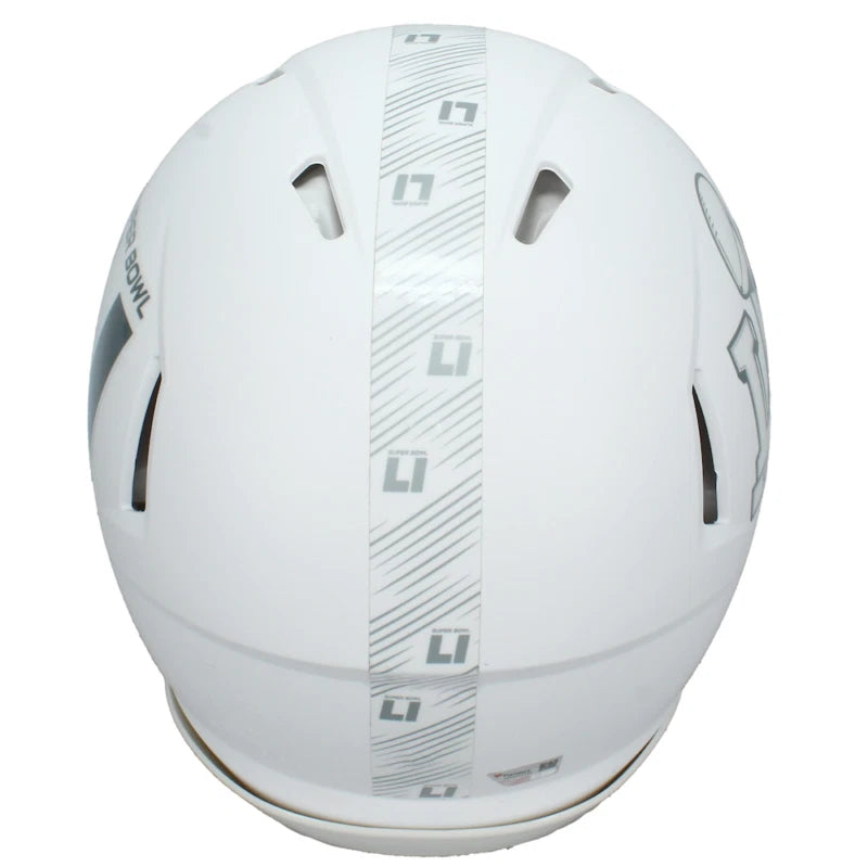 Tom Brady Autographed SB LI Logo Ice Speed Authentic Helmet w/Visor Fanatics