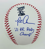 PETE ALONSO Autographed/Inscribed " '21 HR Derby Champ" 2021 MLB Home Run Derby Logo Official Baseball FANATICS