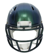 Sam Darnold Autographed Seattle Seahawks Green Chrome Rivalries Speed Mini Helmet Beckett Witnessed