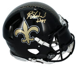 Rashid Shaheed Autographed New Orleans Saints Black 2022 Alternate Speed Authentic Helmet w/Black Visor & 3D Bumpers Beckett Witnessed