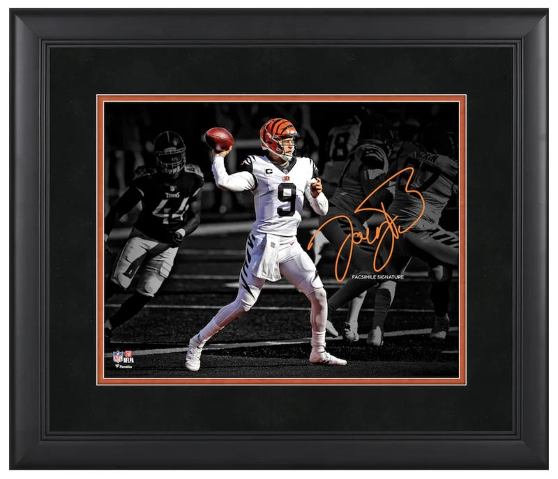 Joe Burrow Cincinnati Bengals Framed 11" x 14" Spotlight Photograph - Facsimile Signature Fanatics