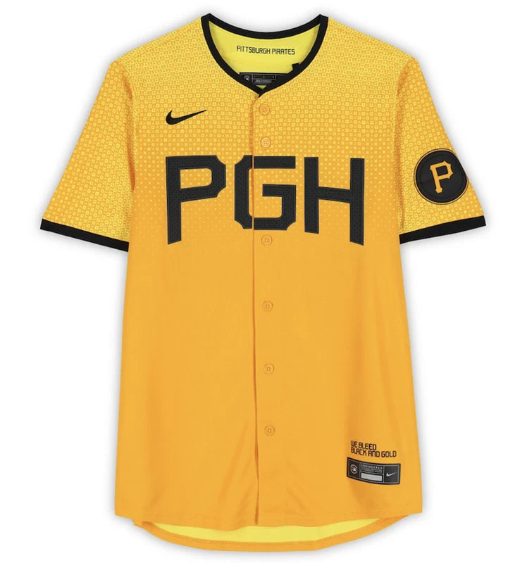 Paul Skenes Autographed Pittsburgh Pirates Gold Nike City Connect Limited Jersey Fanatics