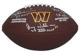 Joe Theismann/Doug Williams/Mark Rypien Triple-Inscribed Washington Commanders Wilson Super Grip Logo Football Beckett Witnessed