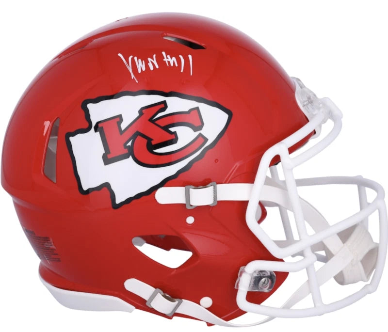 Xavier Worthy Autographed Kansas City Chiefs Speed Authentic Helmet Fanatics