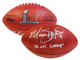 MATTHEW STAFFORD Autographed/Inscribed "SB Lvi Champs" Los Angeles Rams SB LVI Champs Logo Official Wilson Duke Football FANATICS