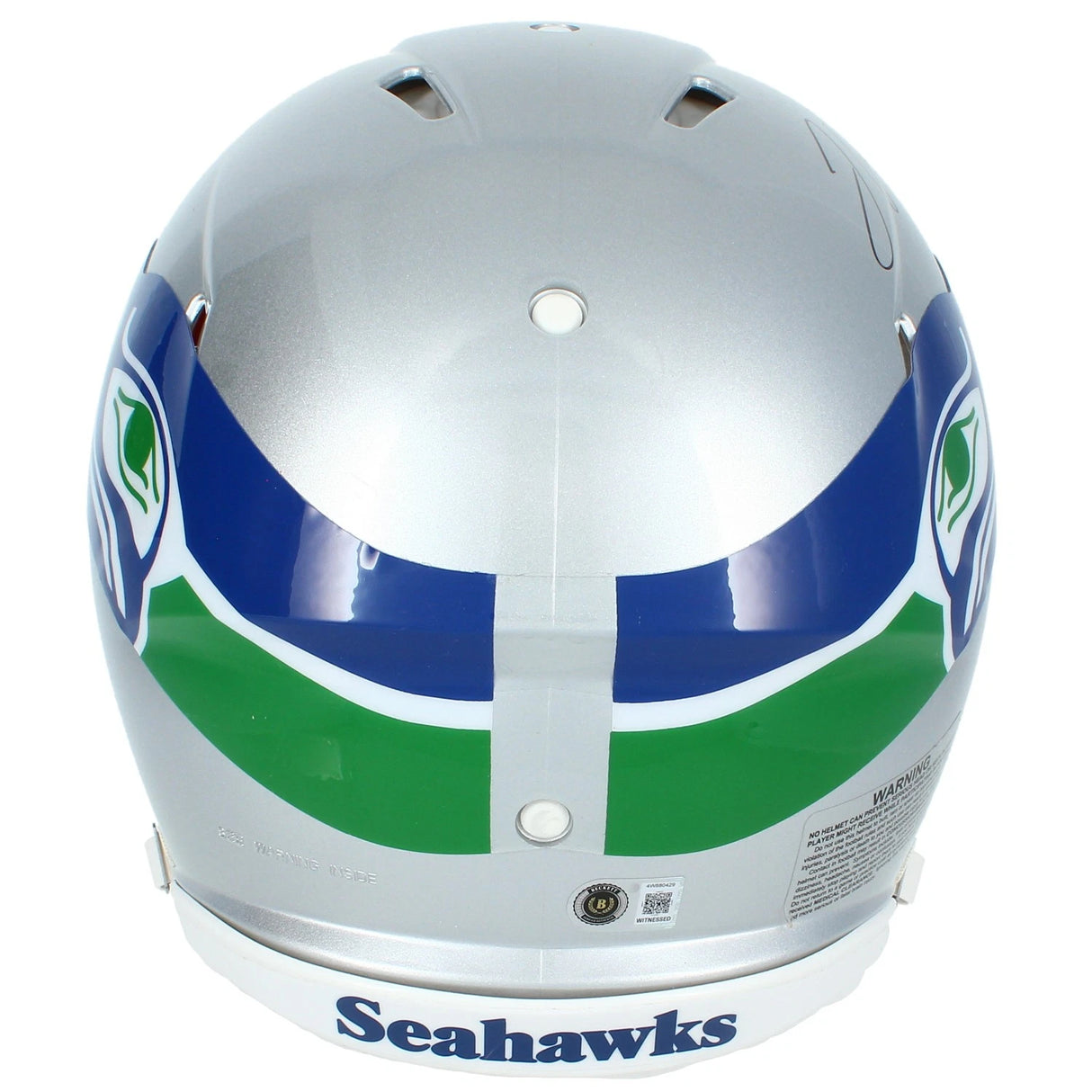 Jadarian Price Autographed Seattle Seahawks 1983-01 Throwback Speed Authentic Helmet Beckett Witnessed