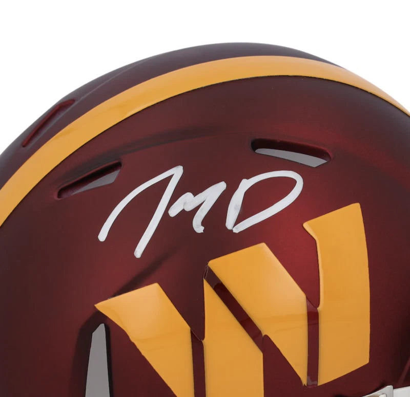 Jayden Daniels Autographed Washington Commanders Speed Mini Helmet Fanatics