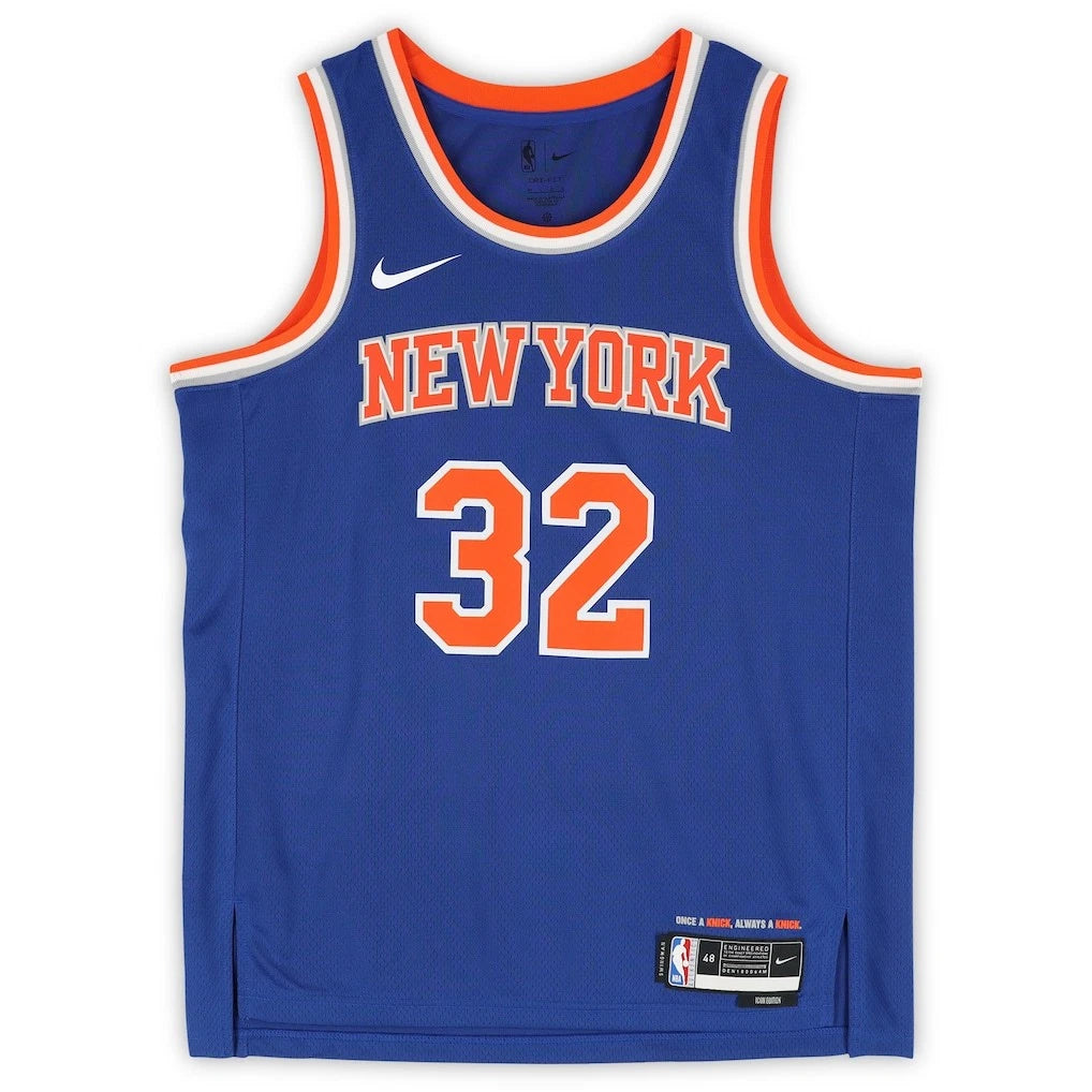 Karl-Anthony Towns Autographed New York Knicks Blue Nike Icon Edition Swingman Jersey Fanatics