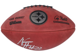 Najee Harris Autographed Pittsburgh Steelers Metallic Logo Official NFL Wilson Duke Football