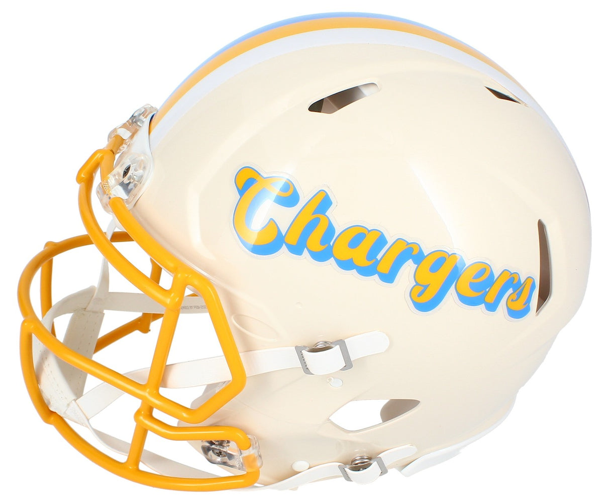 LaDainian Tomlinson Autographed Chargers RETRO Speed Authentic Helmet Beckett Witnessed