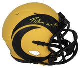 Puka Nacua Autographed Los Angeles Rams RAVE Speed Mini Helmet Fanatics