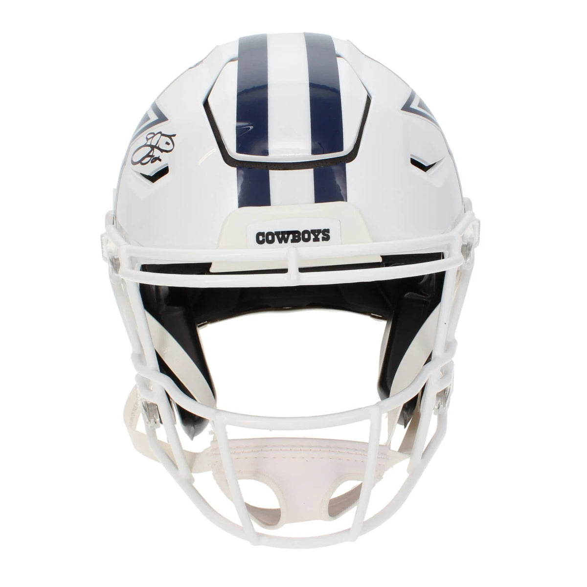 Emmitt Smith Autographed Dallas Cowboys White 2022 Alternate Speedflex Authentic Helmet Beckett Witnessed