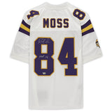 Randy Moss Autographed/Inscribed "HOF 18" Minnesota Vikings Mitchell & Ness White Authentic Jersey Fanatics