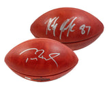 TOM BRADY / ROB GRONKOWSKI Autographed Official Duke Football FANATICS