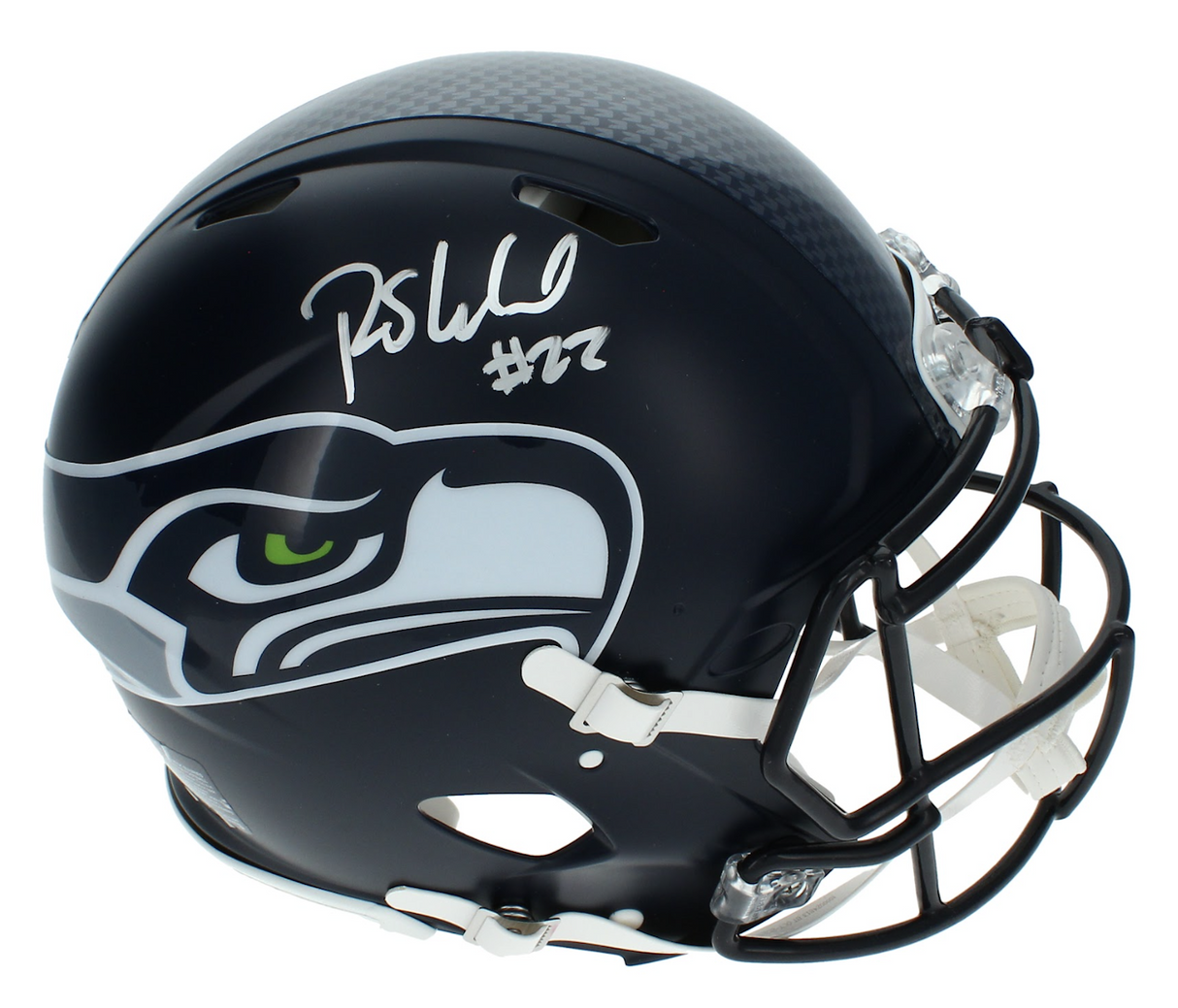 Rashid Shaheed Autographed (in Silver) Seattle Seahawks Speed Authentic Helmet Beckett Witnessed